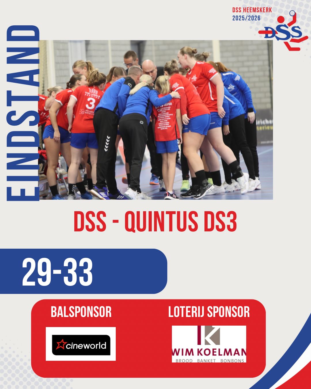 Slordige tweede helft zorgt voor puntenverlies bij DSS