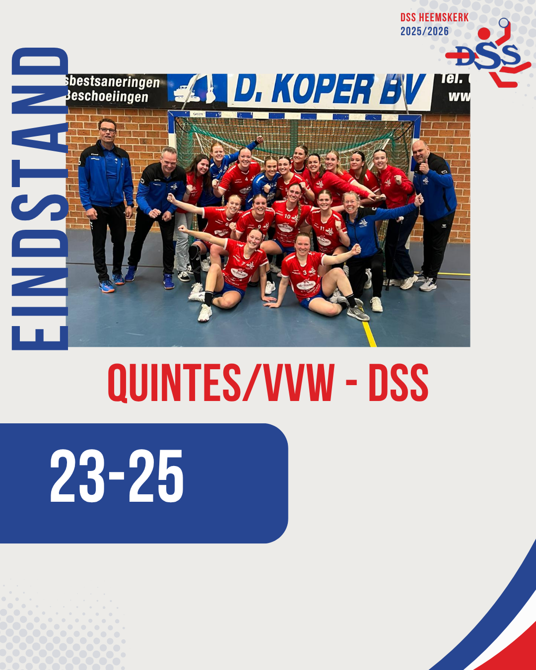 DSS wint van de huidige kampioen en sluit het seizoen af op een 4e plek