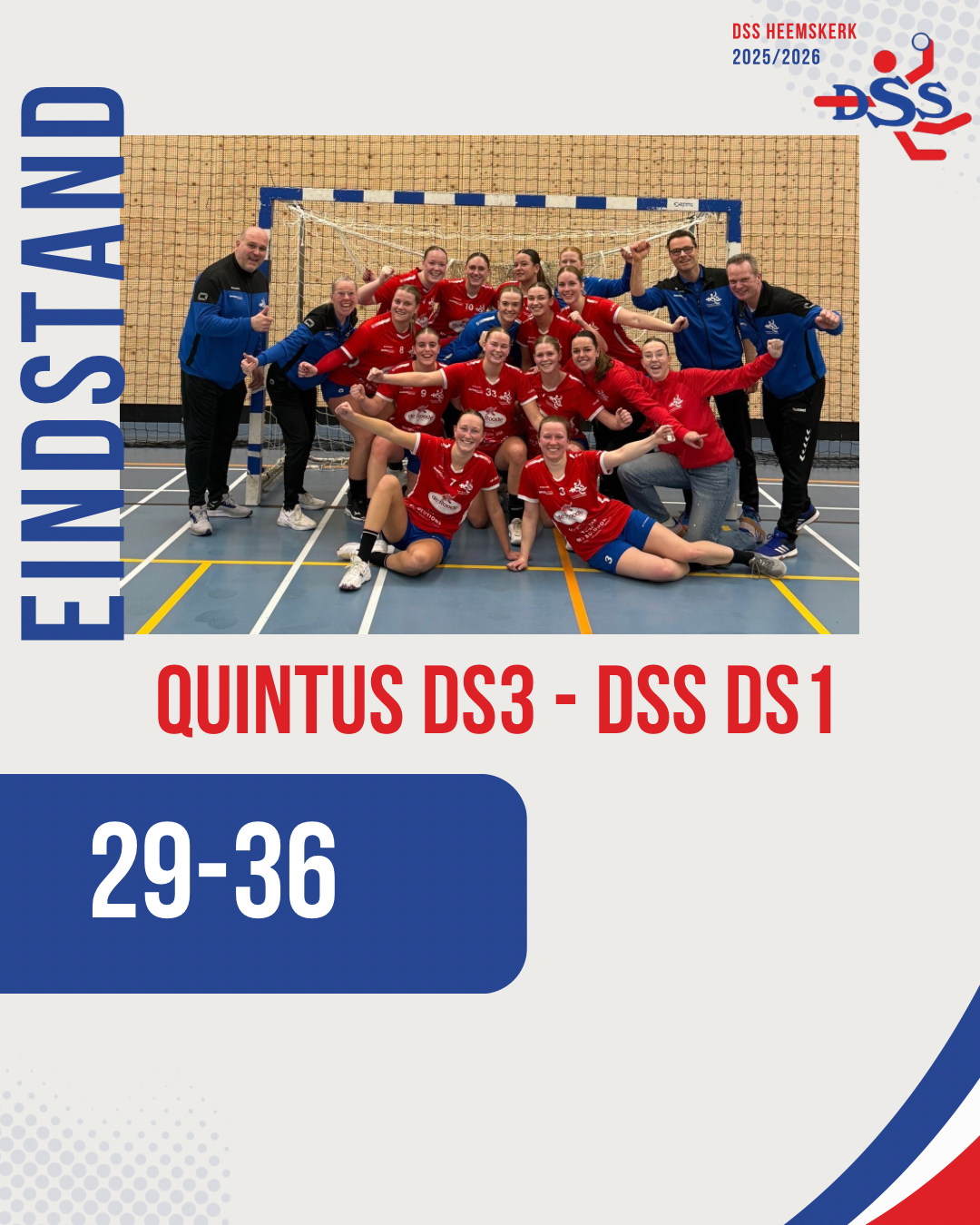 Goed teamspel levert 2 belangrijke punten op voor DSS